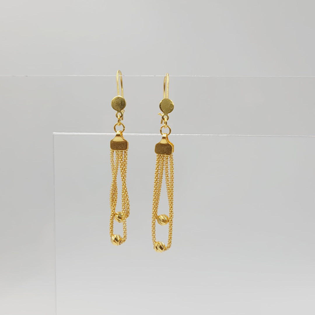 21K حلق فانسي-مجوهرات الشيخ سعيد-Saeed Jewelry 