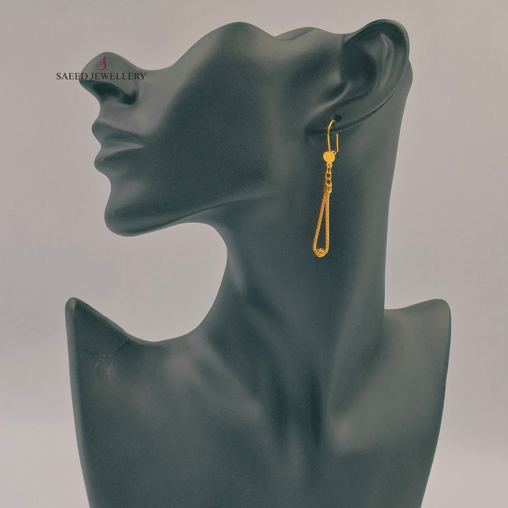 Fancy Earrings Made of 21K Gold by Saeed Jewelry 