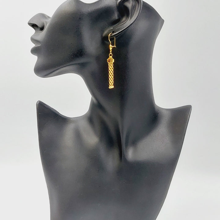 Fancy Earrings Made of 21K Gold by Saeed Jewelry 