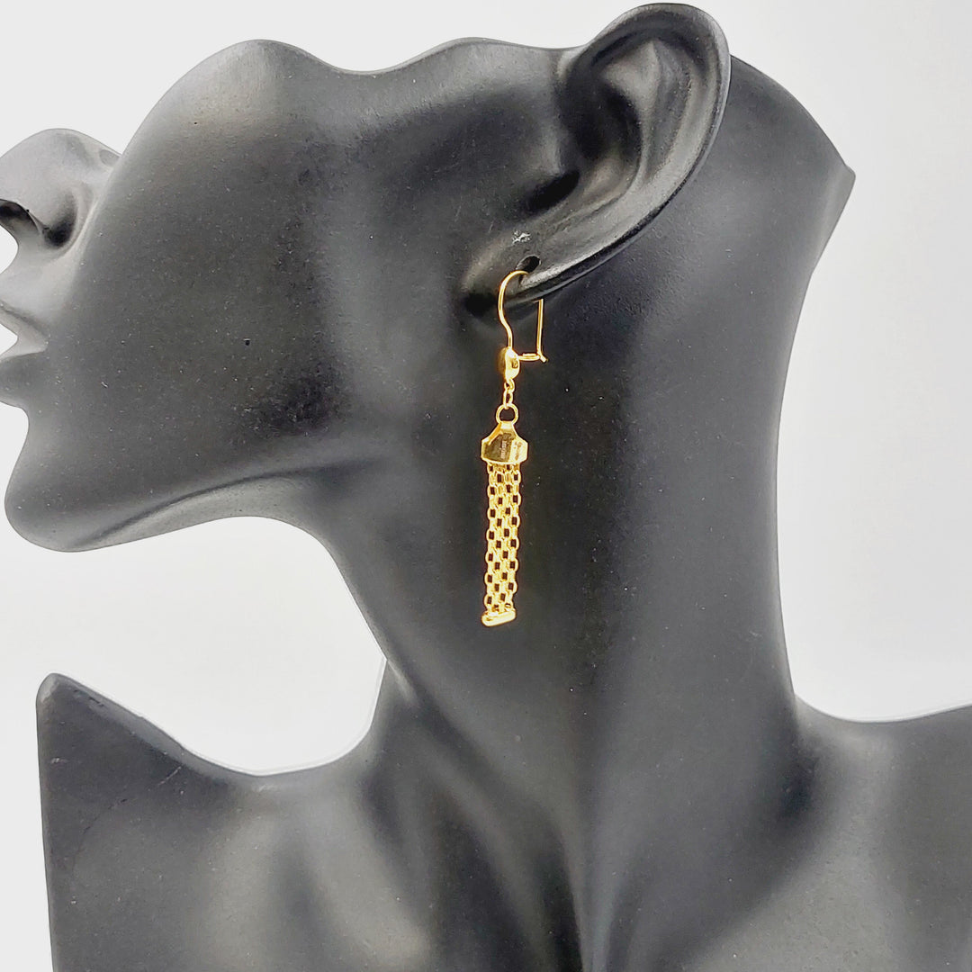 Fancy Earrings Made of 21K Gold by Saeed Jewelry 