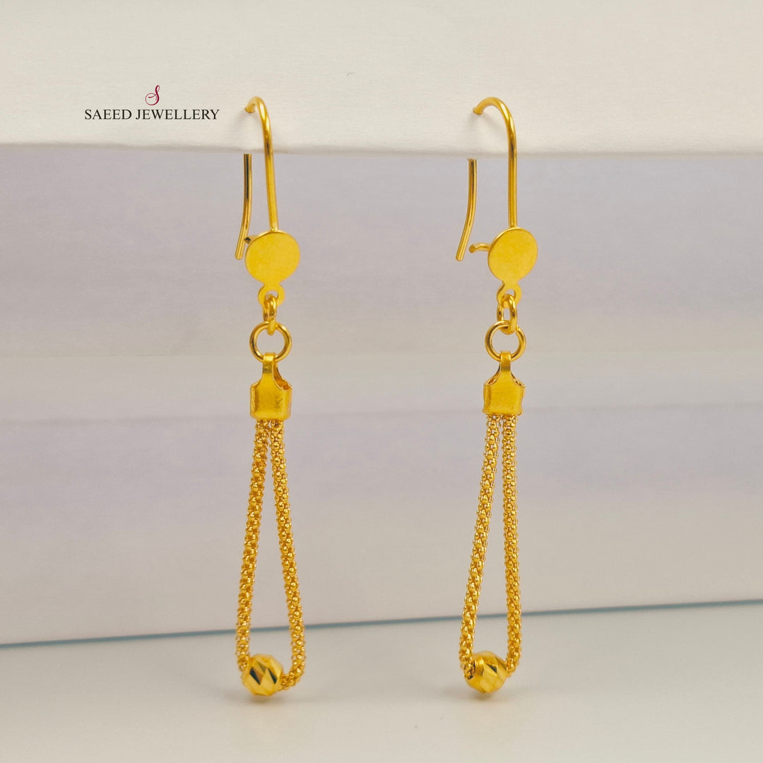 Fancy Earrings Made of 21K Gold by Saeed Jewelry 