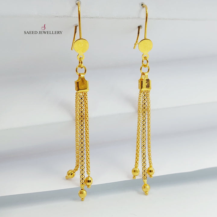 Fancy Earrings Made of 21K Gold by Saeed Jewelry 