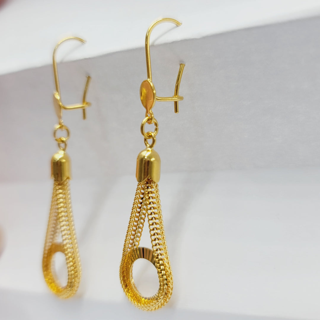 21K حلق فانسي-مجوهرات الشيخ سعيد-Saeed Jewelry 