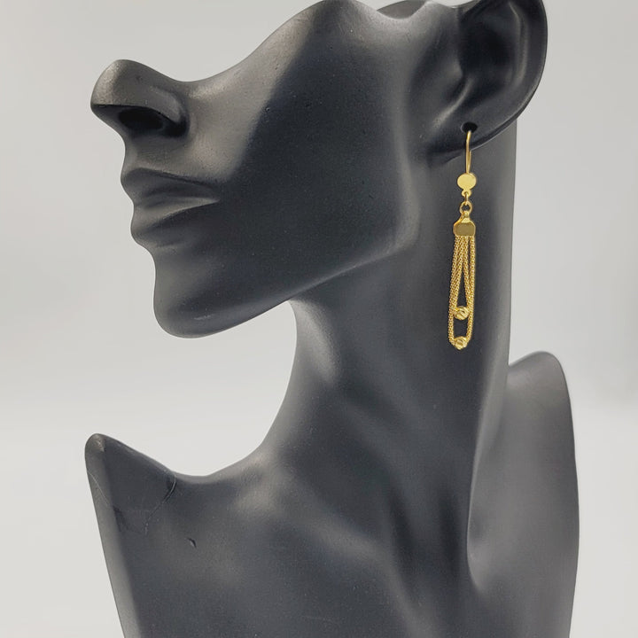 21K حلق فانسي-مجوهرات الشيخ سعيد-Saeed Jewelry 