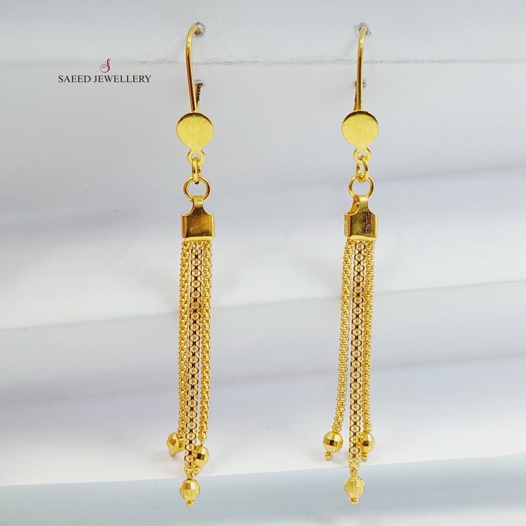 Fancy Earrings Made of 21K Gold by Saeed Jewelry 