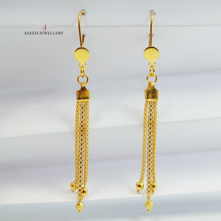 Fancy Earrings Made of 21K Gold by Saeed Jewelry 