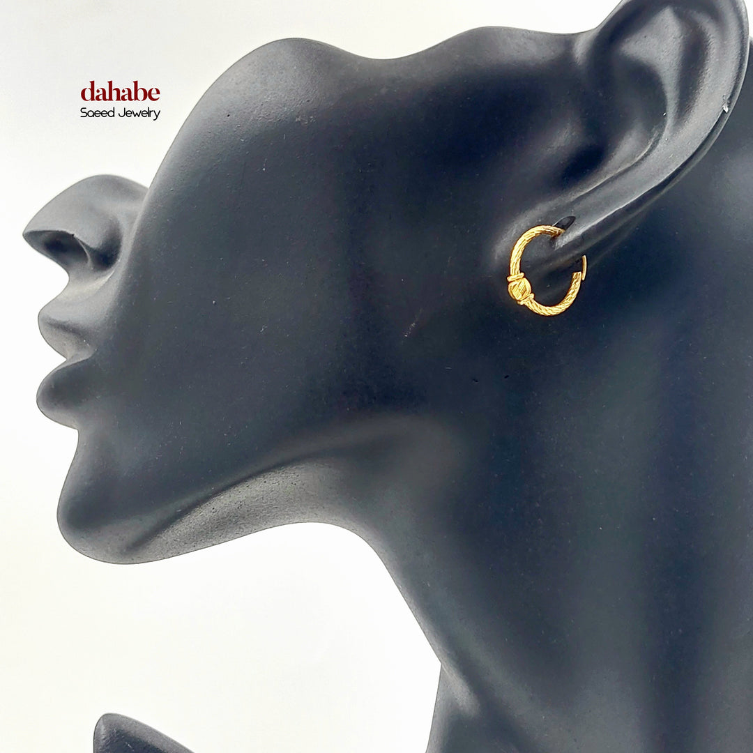 Hoop Earrings Made of 21K Gold by Saeed Jewelry 