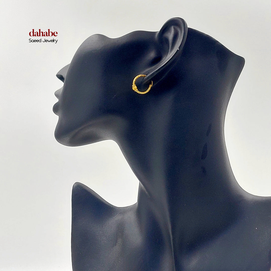 Hoop Earrings Made of 21K Gold by Saeed Jewelry 