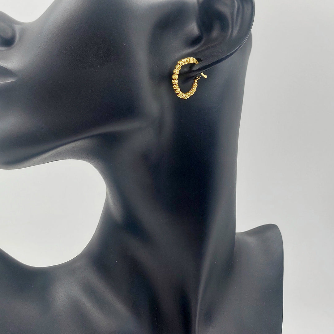 Hoop Earrings Made of 21K Gold by Saeed Jewelry 