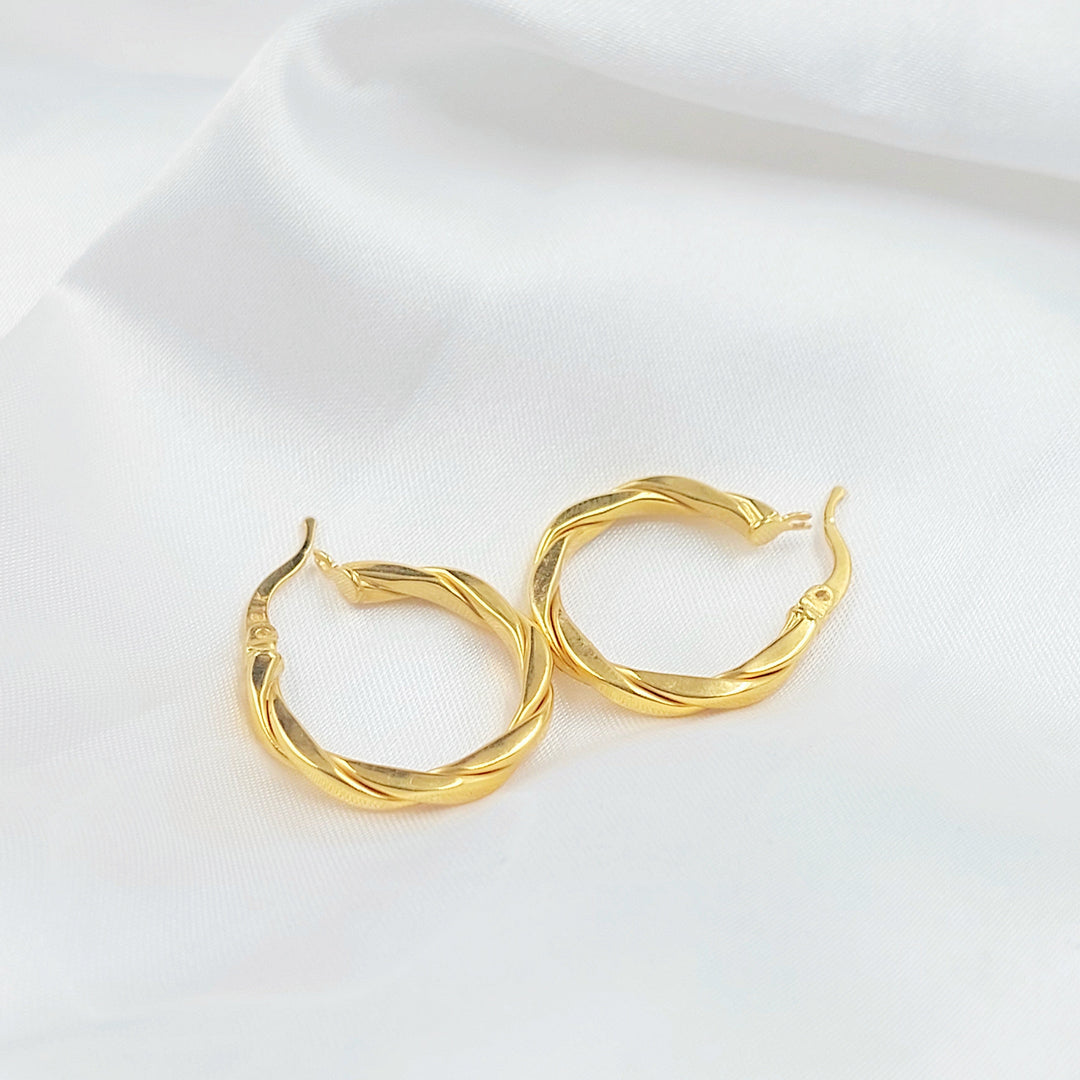 21K حلق ذبلة-مجوهرات الشيخ سعيد-Saeed Jewelry 