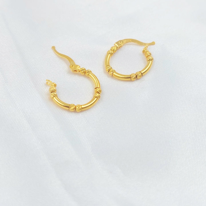 Hoop Earrings Made of 21K Gold by Saeed Jewelry 