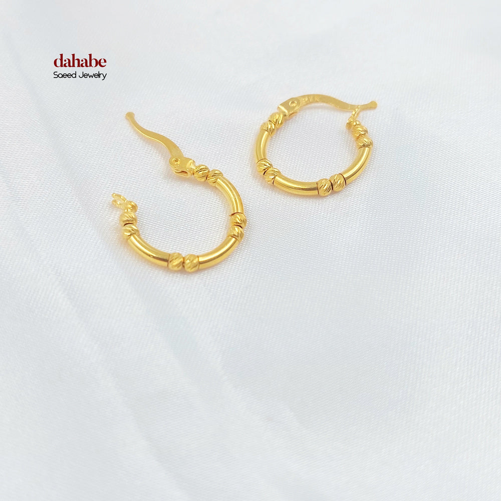 21K Gold Hoop Earrings