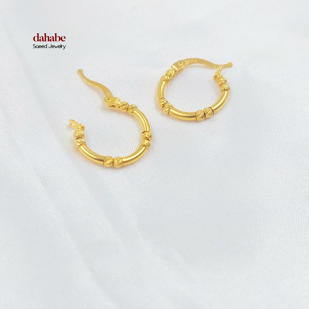 21K Gold Hoop Earrings