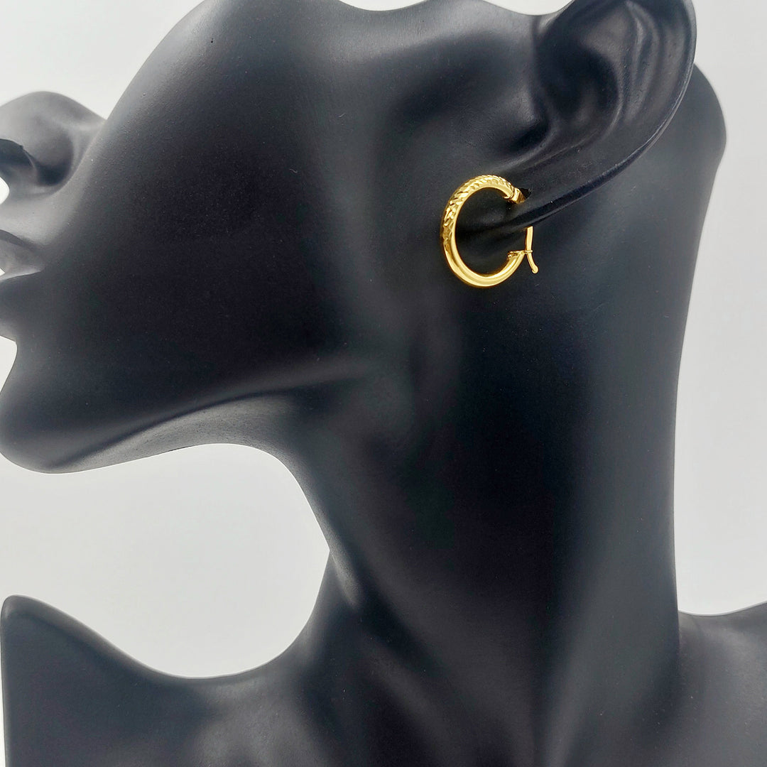Hoop Earrings Made of 21K Gold by Saeed Jewelry 