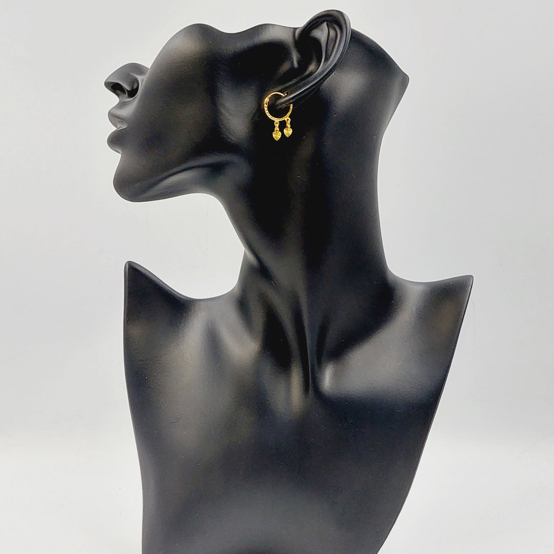21K حلق ذبلة-مجوهرات الشيخ سعيد-Saeed Jewelry 
