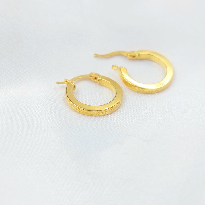 21K حلق ذبلة-مجوهرات الشيخ سعيد-Saeed Jewelry 