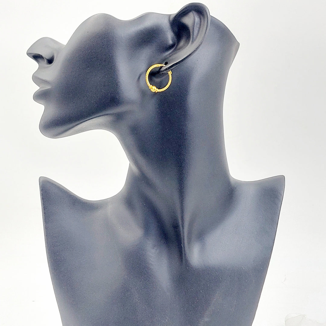21K حلق ذبلة-مجوهرات الشيخ سعيد-Saeed Jewelry 