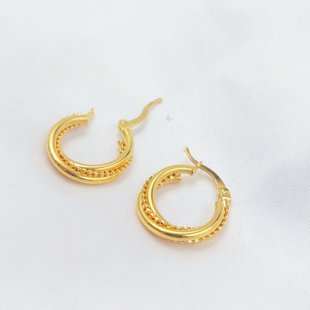 21K حلق ذبلة-مجوهرات الشيخ سعيد-Saeed Jewelry 