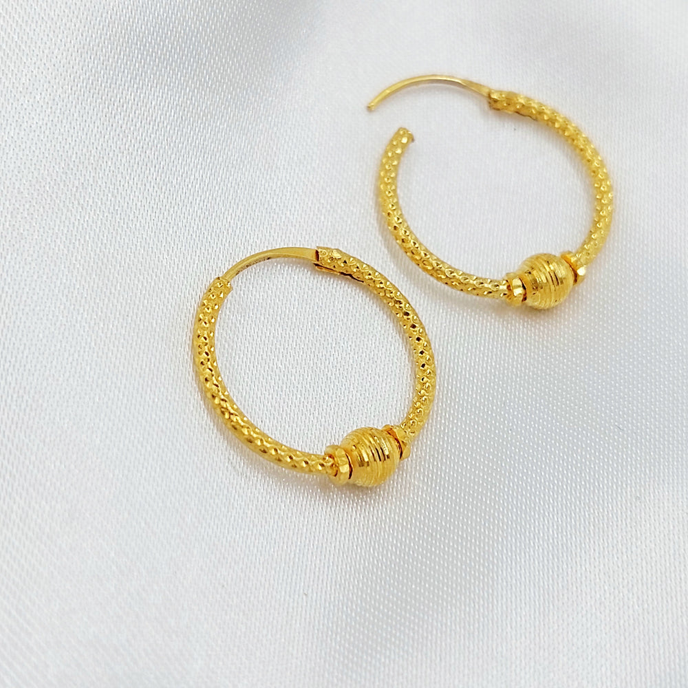 21K حلق ذبلة-مجوهرات الشيخ سعيد-Saeed Jewelry 