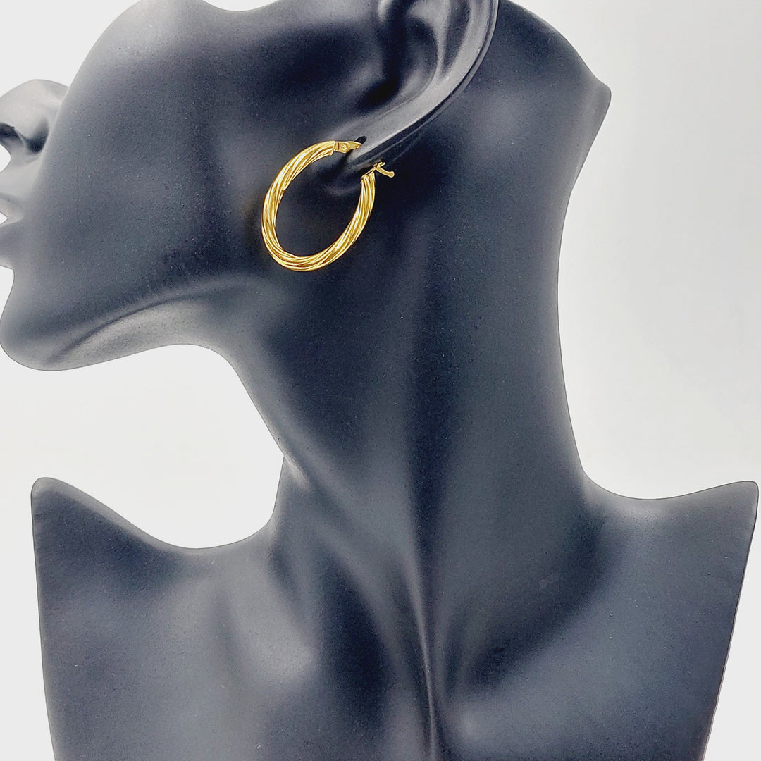 Hoop Earrings Made of 21K Gold by Saeed Jewelry 