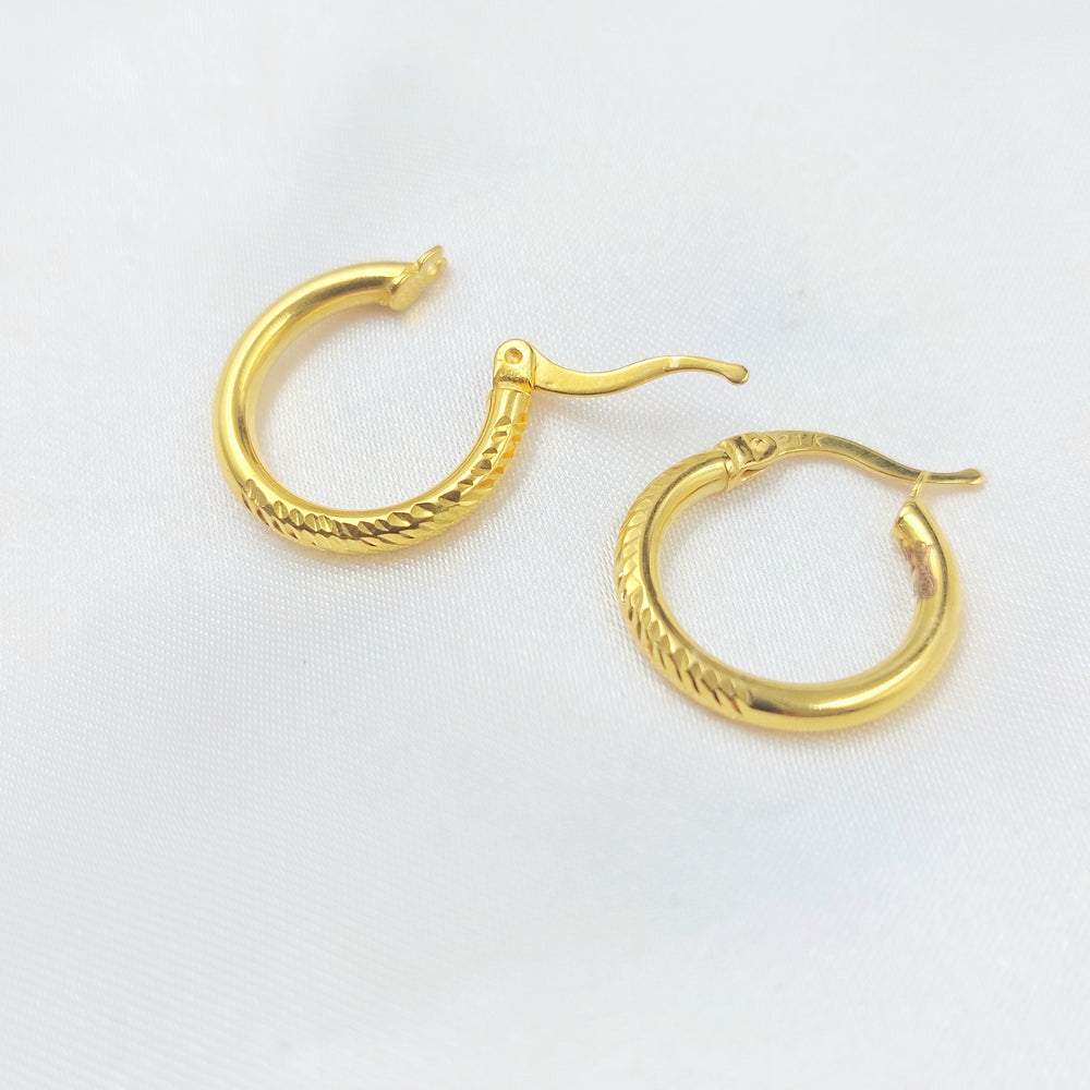 Hoop Earrings Made of 21K Gold by Saeed Jewelry 