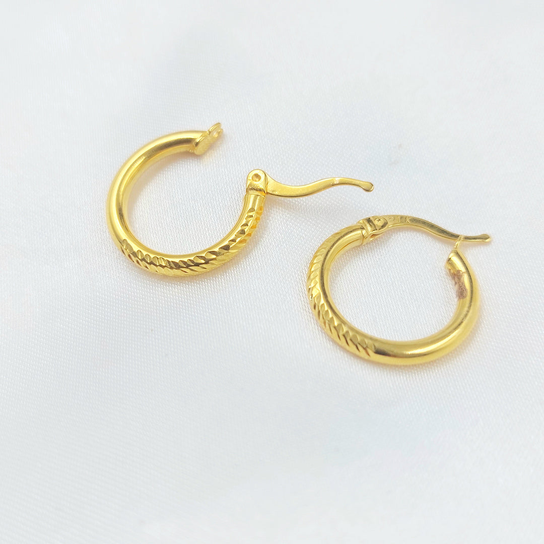 Hoop Earrings Made of 21K Gold by Saeed Jewelry 