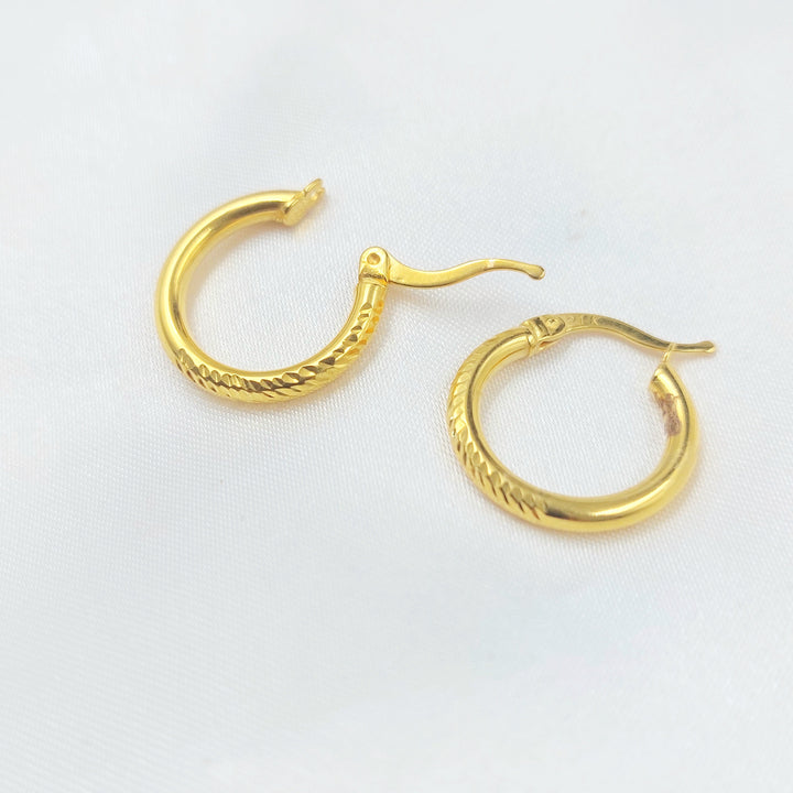 Hoop Earrings Made of 21K Gold by Saeed Jewelry 