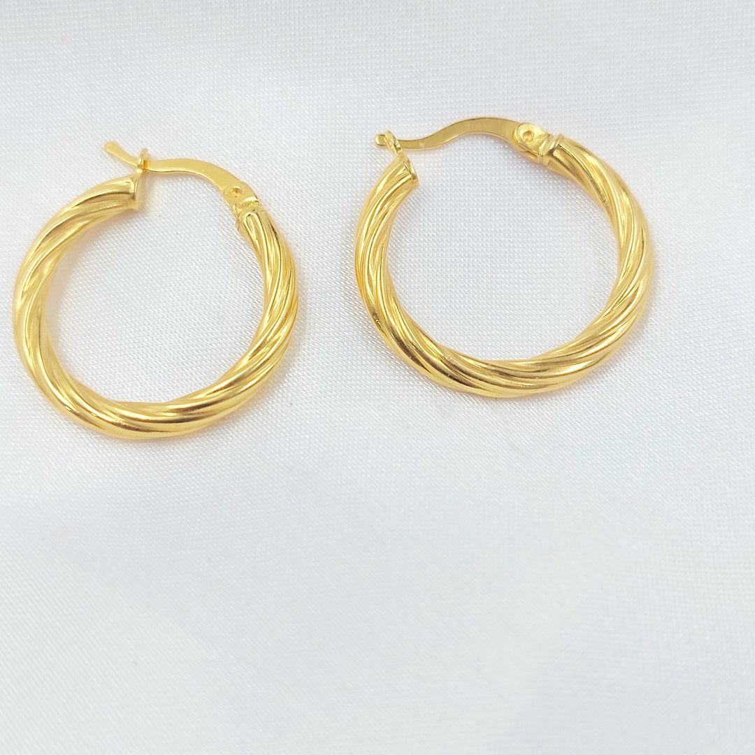 21K حلق ذبلة-مجوهرات الشيخ سعيد-Saeed Jewelry 