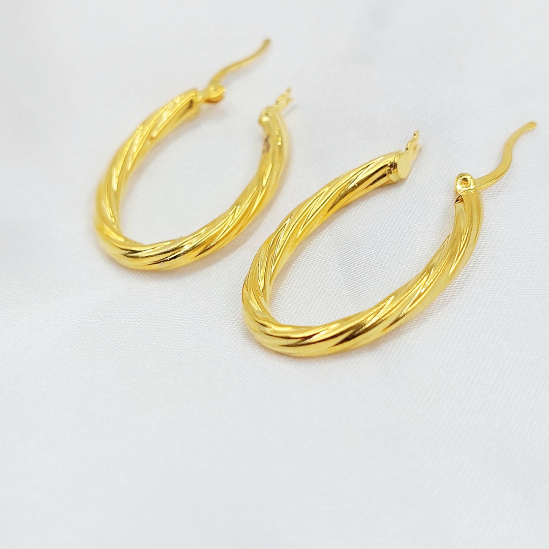 Hoop Earrings Made of 21K Gold by Saeed Jewelry 