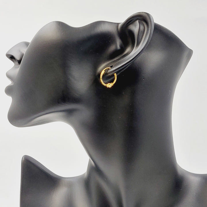 21K حلق ذبلة-مجوهرات الشيخ سعيد-Saeed Jewelry 