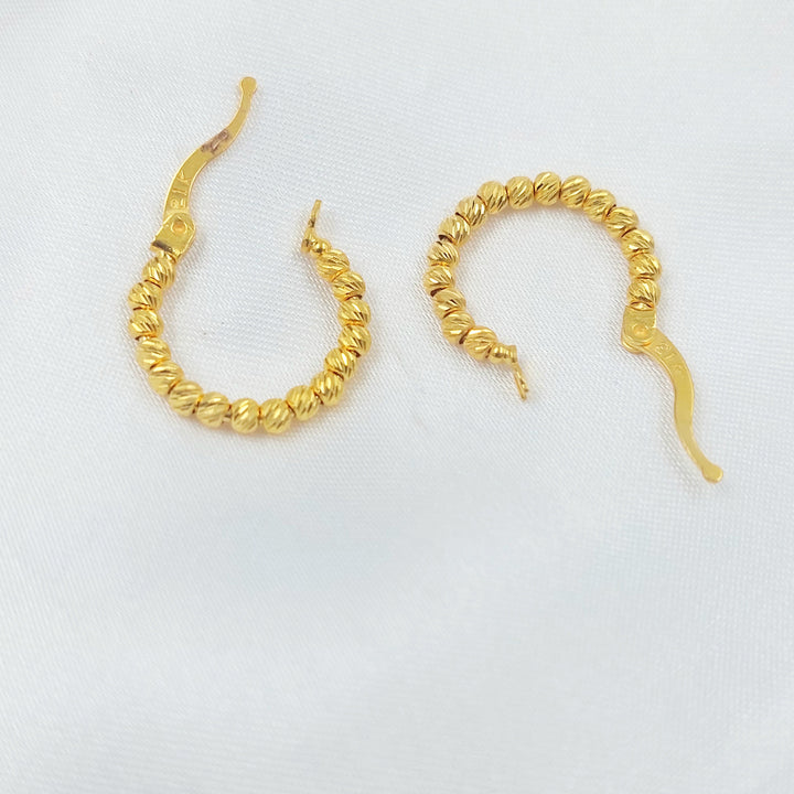 Hoop Earrings Made of 21K Gold by Saeed Jewelry 