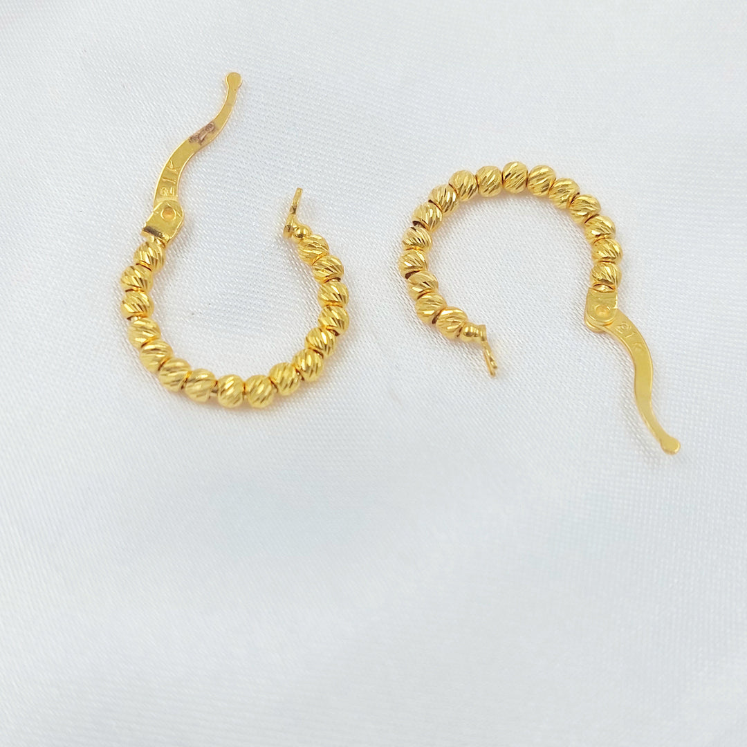 21K حلق ذبلة-مجوهرات الشيخ سعيد-Saeed Jewelry 