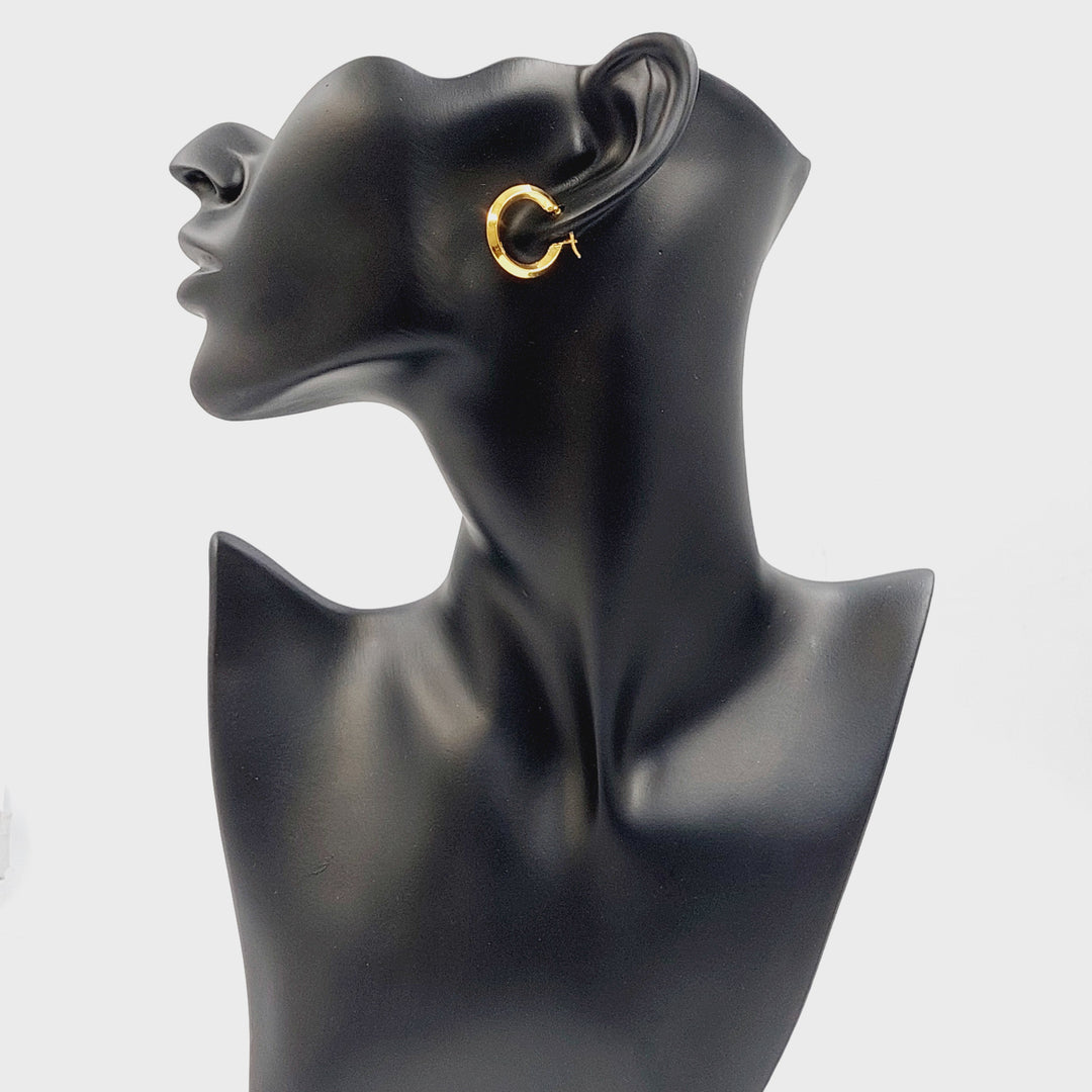 21K حلق ذبلة-مجوهرات الشيخ سعيد-Saeed Jewelry 