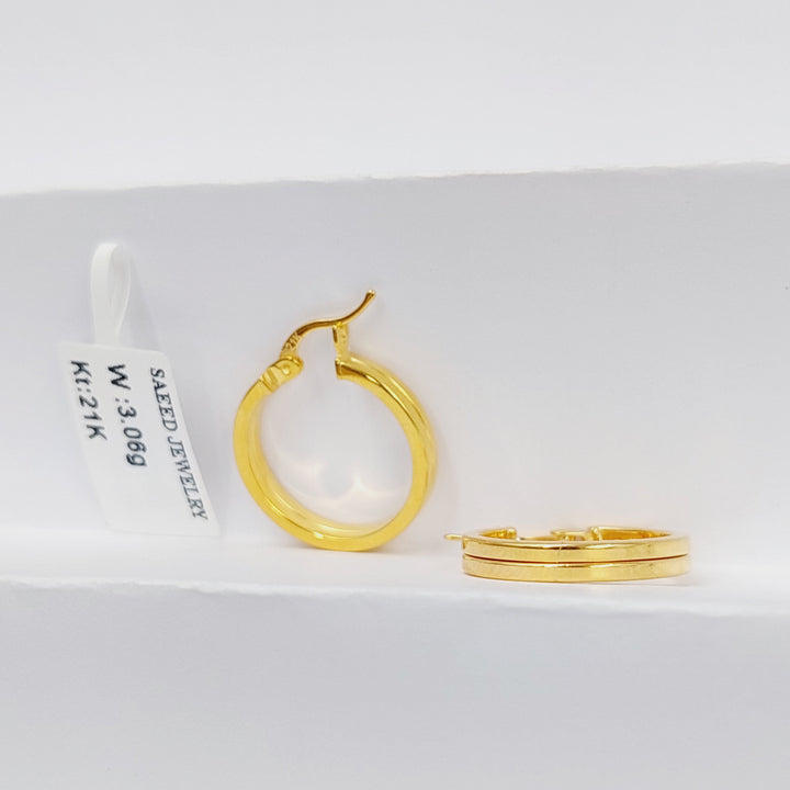 21K Gold Hoop Earrings by Saeed Jewelry - Image 4