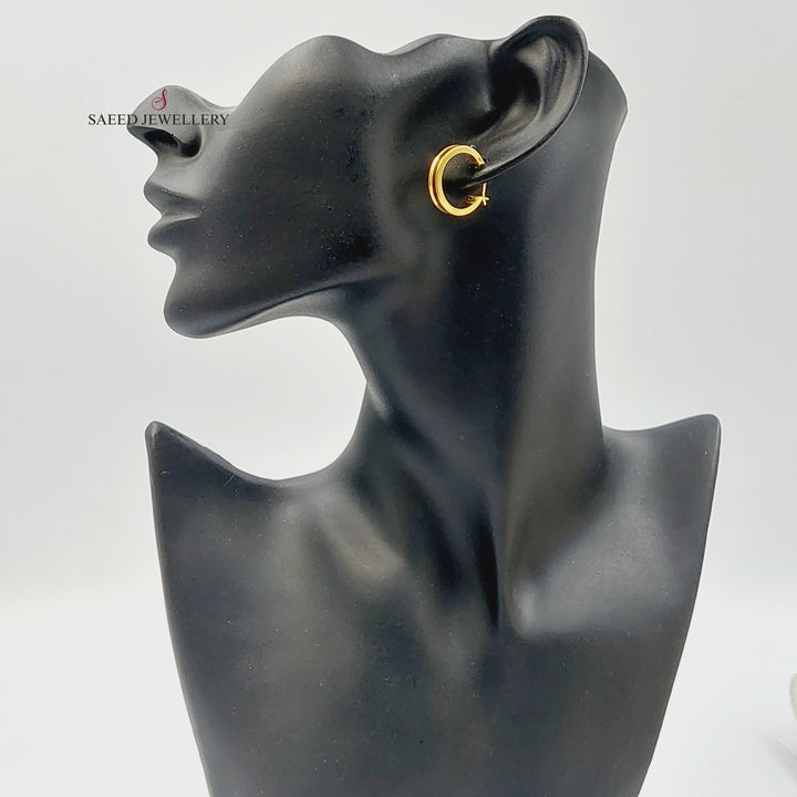 Hoop Earrings Made of 21K Gold by Saeed Jewelry 