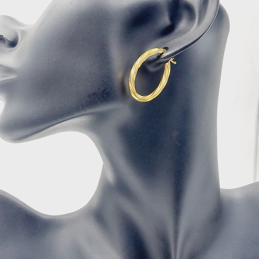 Hoop Earrings Made of 21K Gold by Saeed Jewelry 