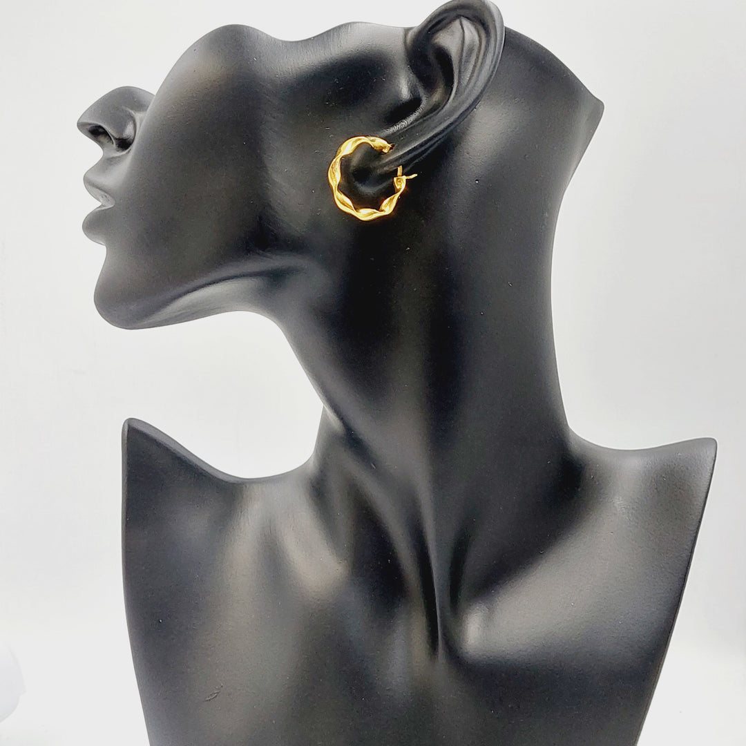 21K حلق ذبلة-مجوهرات الشيخ سعيد-Saeed Jewelry 