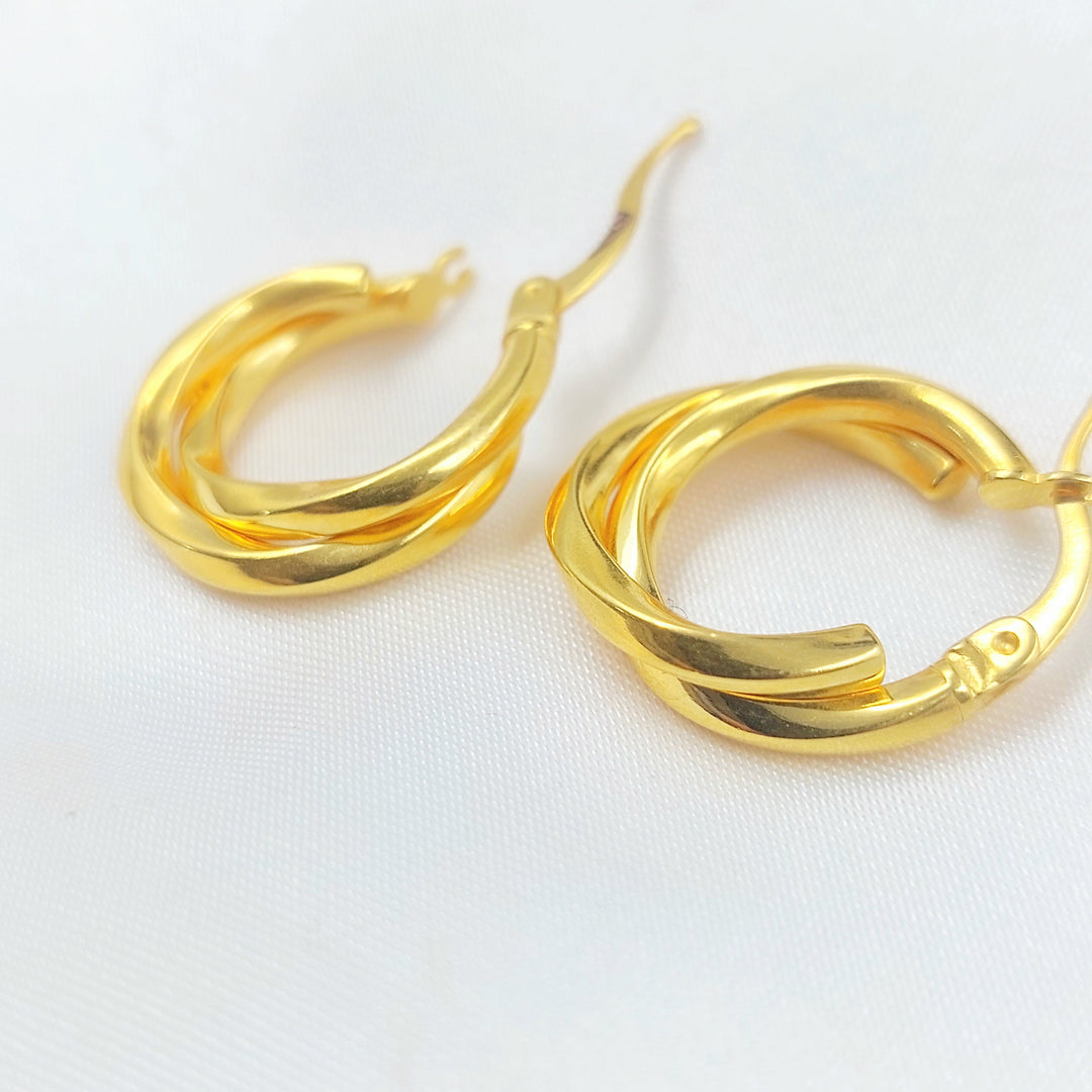 21K حلق ذبلة-مجوهرات الشيخ سعيد-Saeed Jewelry 