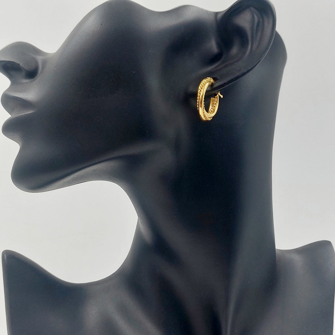 Hoop Earrings Made of 21K Gold by Saeed Jewelry 