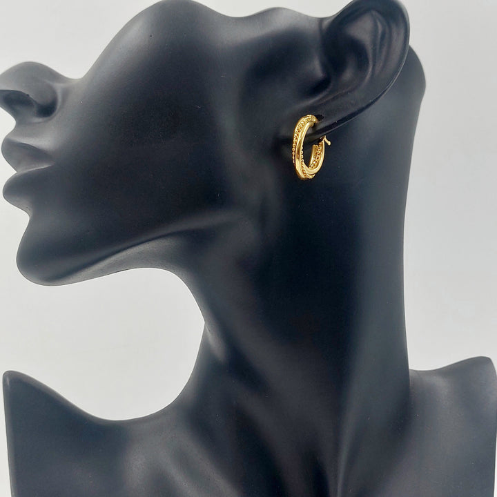 Hoop Earrings Made of 21K Gold by Saeed Jewelry 