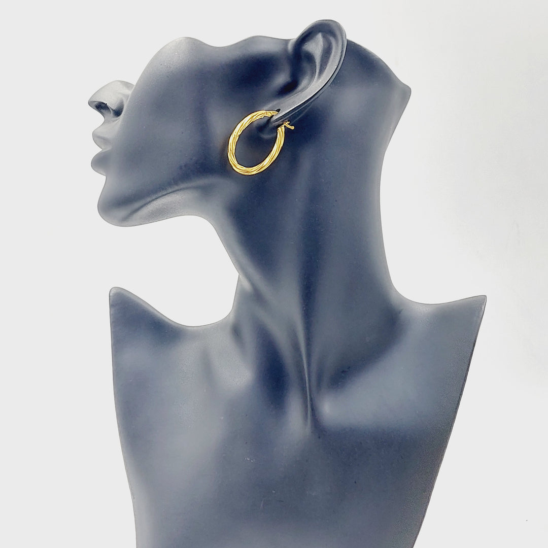 Hoop Earrings Made of 21K Gold by Saeed Jewelry 