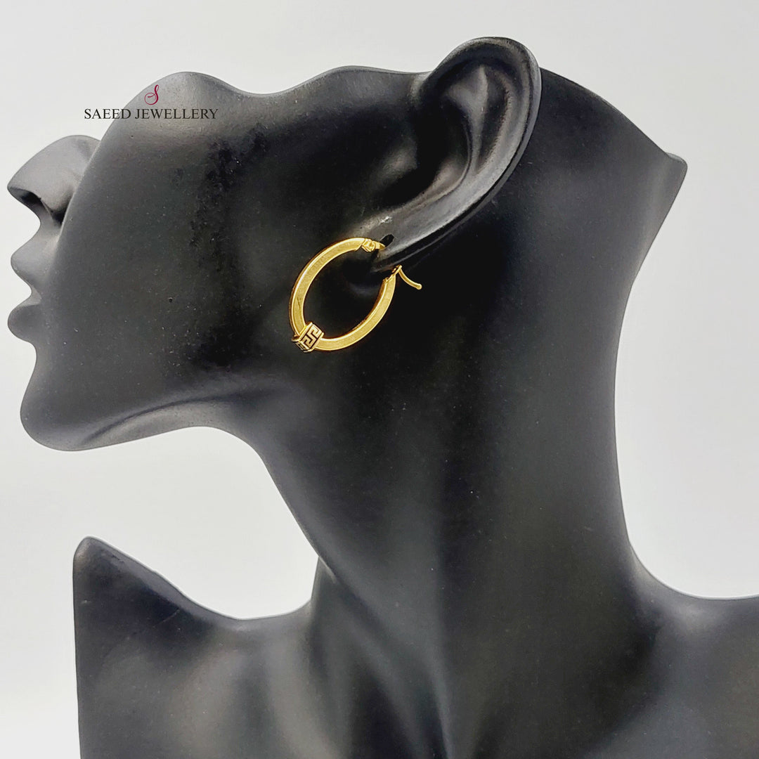 Hoop Earrings Made of 21K Gold by Saeed Jewelry 