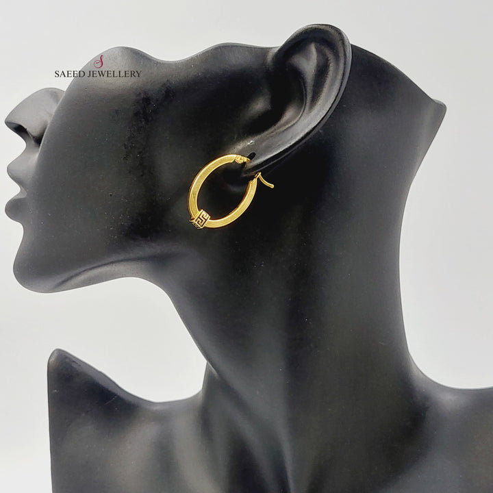 Hoop Earrings Made of 21K Gold by Saeed Jewelry 