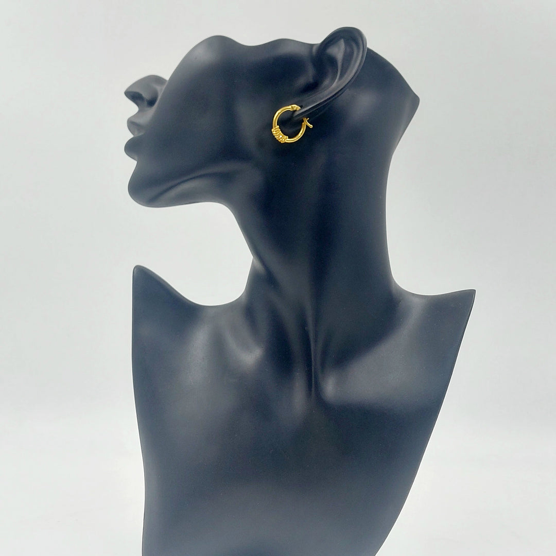 Hoop Earrings Made of 21K Gold by Saeed Jewelry 