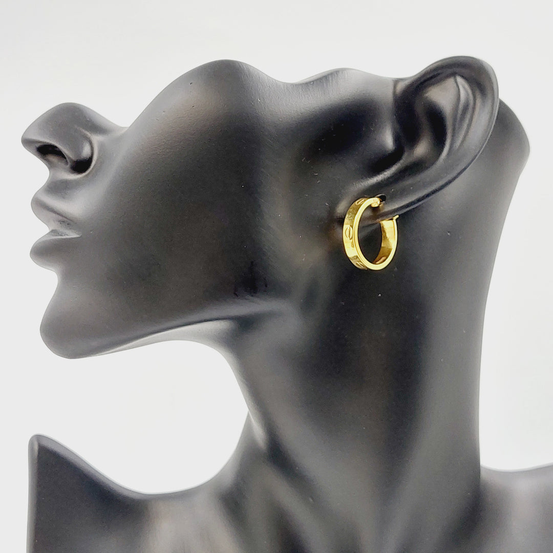 21K حلق ذبلة-مجوهرات الشيخ سعيد-Saeed Jewelry 