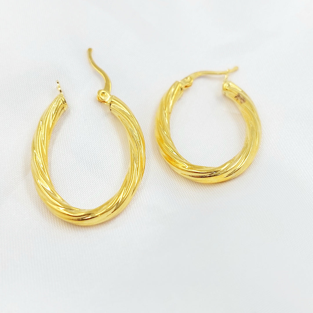 Hoop Earrings Made of 21K Gold by Saeed Jewelry 