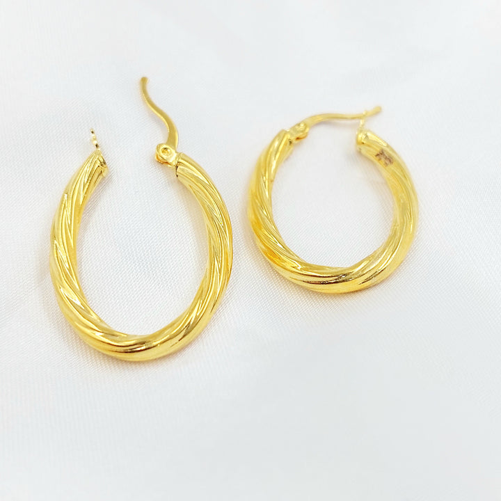 Hoop Earrings Made of 21K Gold by Saeed Jewelry 