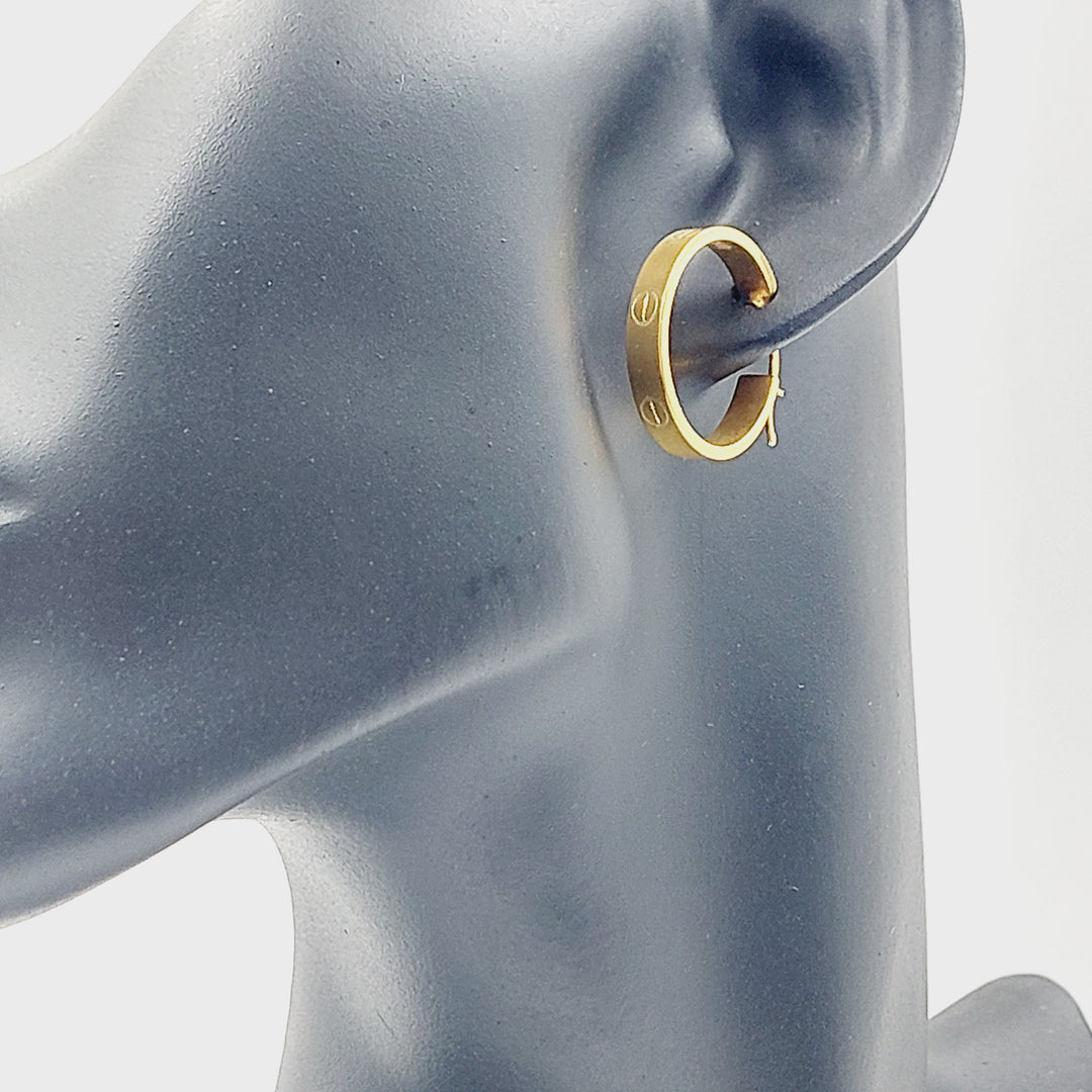 Hoop Earrings Made of 21K Gold by Saeed Jewelry 