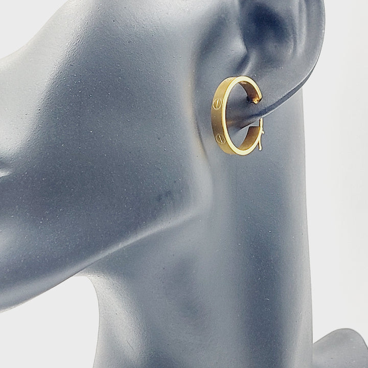 Hoop Earrings Made of 21K Gold by Saeed Jewelry 