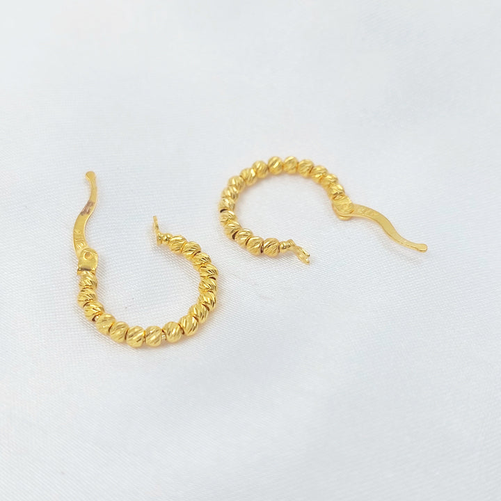 Hoop Earrings Made of 21K Gold by Saeed Jewelry 